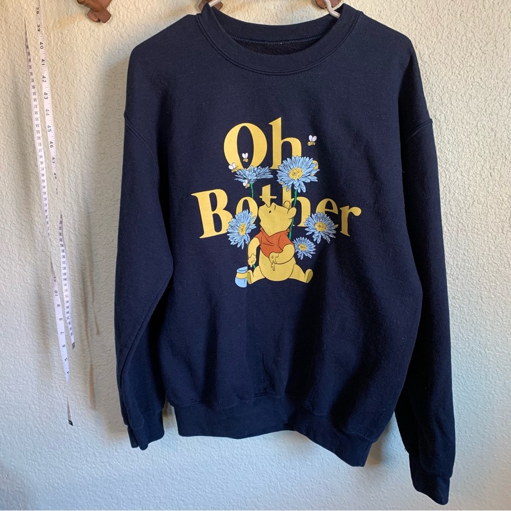 Disney Winnie The Pooh Crewneck Sweatshirt Navy blue Size Medium oh brother